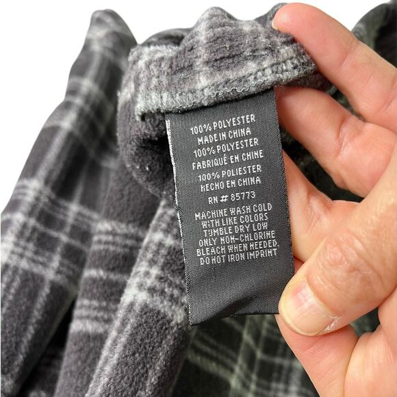 O'Neill Shirt Boys XL Dark Gray Super Fleece Snap Front Standard Fit Outdoorsy - Picture 9 of 10